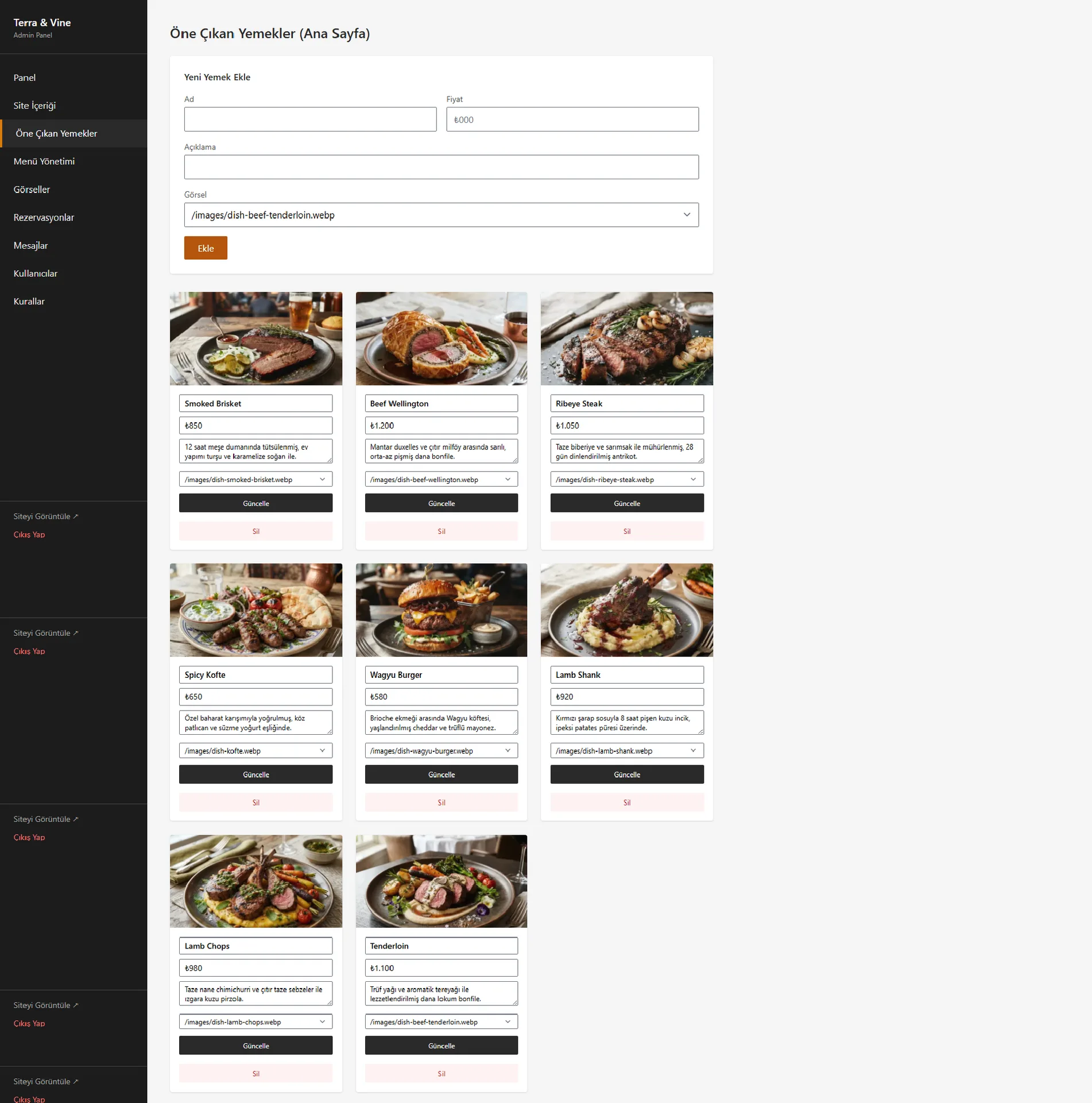 Restoran Web görsel 8